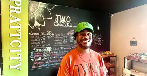 Two Sistas Coffee Co. team and café