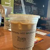 Iced coffee served at Two Sistas