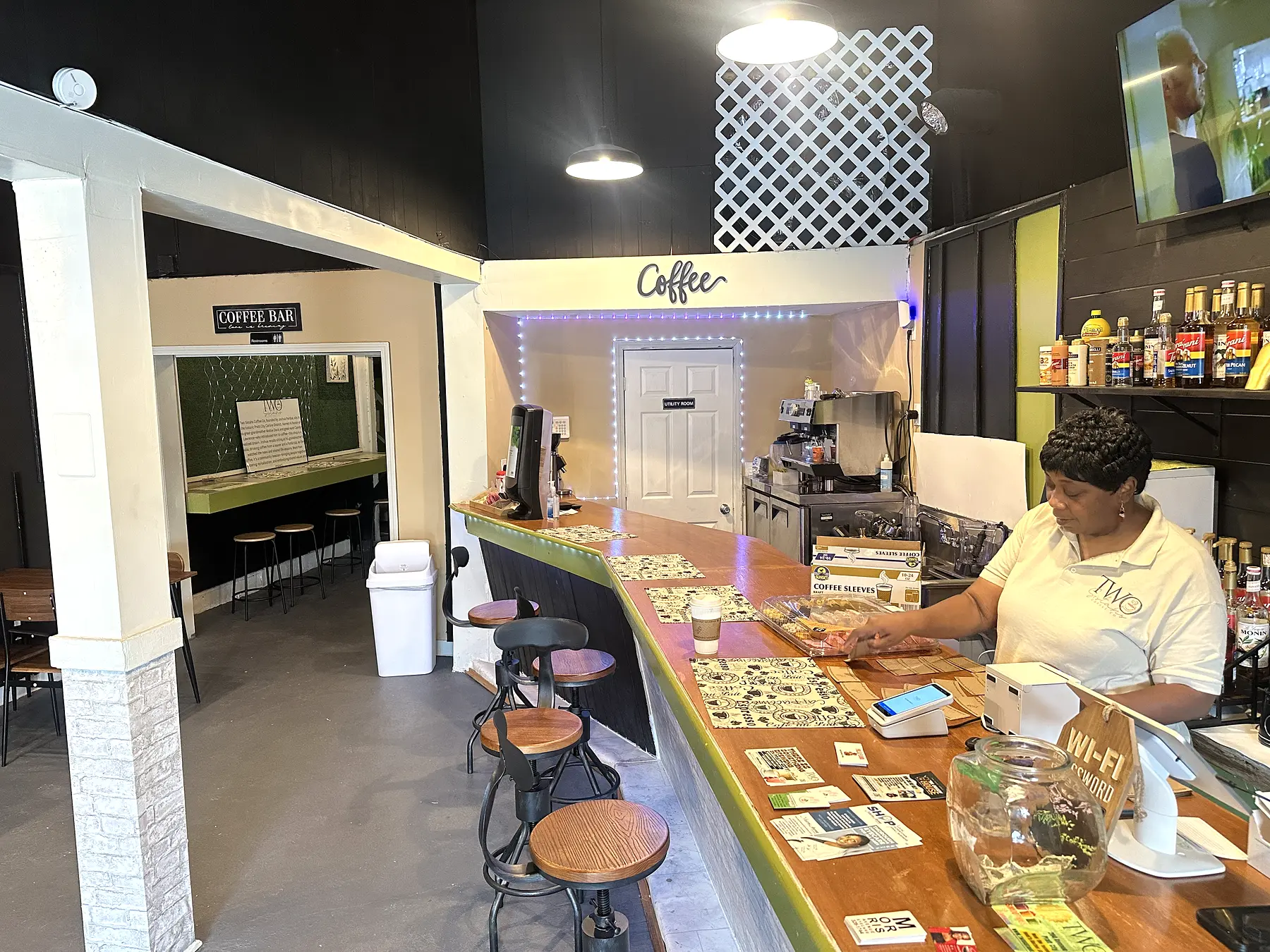 Inside Two Sistas Coffee Co.