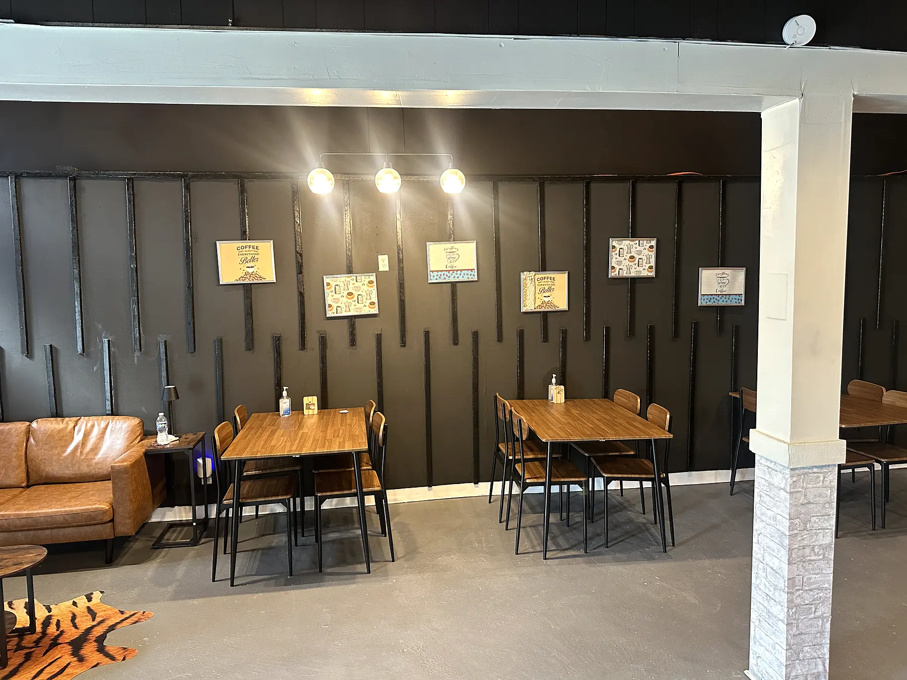 Dining area inside Two Sistas Coffee Co.